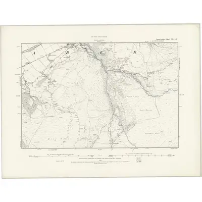 1887 Map of Caernarvonshire VII.SE, 1888 Print