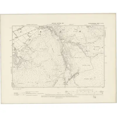 1899 Map of Caernarvonshire VII.SE, 1901 Print