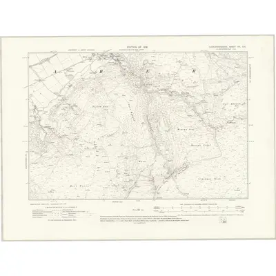 1911 Map of Caernarvonshire VII.SE, 1919 Print
