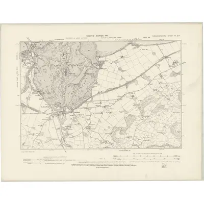 1899 Map of Caernarvonshire VII.SW, 1901 Print