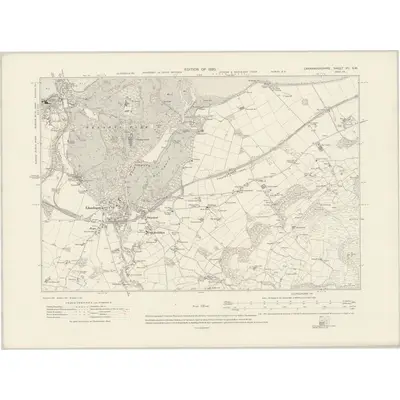 1913 Map of Caernarvonshire VII.SW, 1920 Print