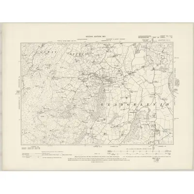 1899 Map of Caernarvonshire VIII.NE, 1901 Print