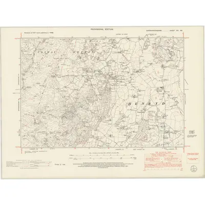 1948 Map of Caernarvonshire VIII.NE, 1953 Print