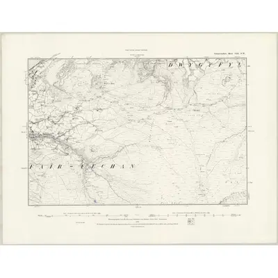 1887 Map of Caernarvonshire VIII.NW, 1888 Print