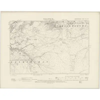 1899 Map of Caernarvonshire VIII.NW, 1901 Print