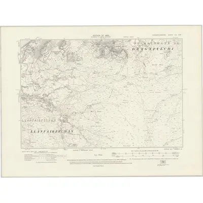 1912 Map of Caernarvonshire VIII.NW, 1920 Print