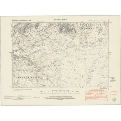 1948 Map of Caernarvonshire VIII.NW, 1953 Print