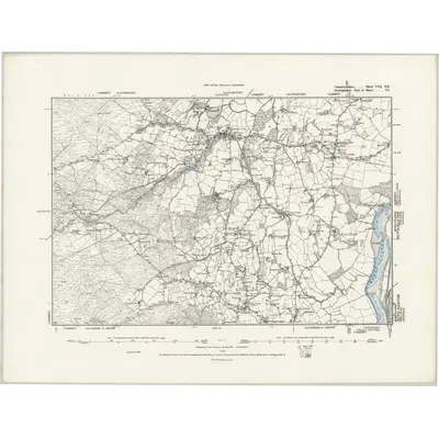1887 Map of Caernarvonshire VIII.SE, 1889 Print