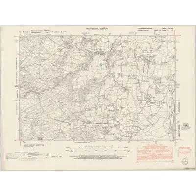 1948 Map of Caernarvonshire VIII.SE, 1953 Print