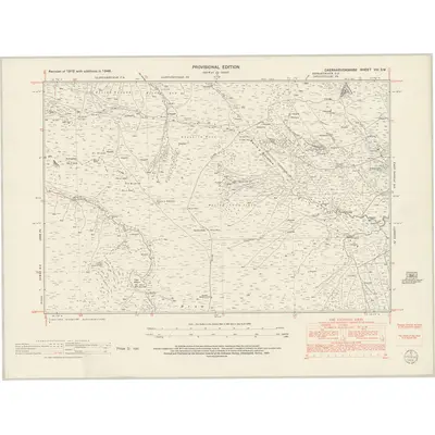 1948 Map of Caernarvonshire VIII.SW, 1953 Print