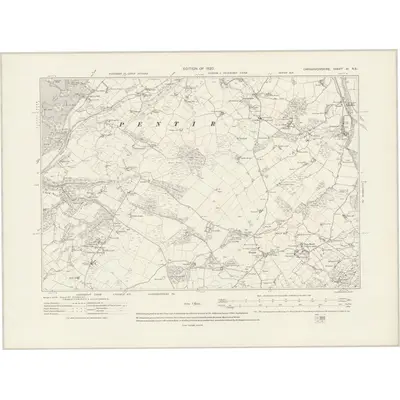 1912 Map of Caernarvonshire XI.NE, 1920 Print