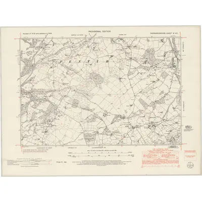 1949 Map of Caernarvonshire XI.NE, 1953 Print