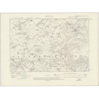 1912 Map of Caernarvonshire XI.SE, 1920 Print