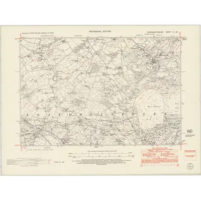 1949 Map of Caernarvonshire XI.SE, 1953 Print