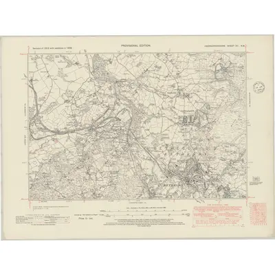 1938 Map of Caernarvonshire XII.NW, 1948 Print