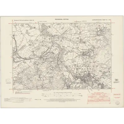 1948 Map of Caernarvonshire XII.NW, 1953 Print