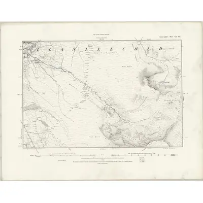 1887 Map of Caernarvonshire XII.SE, 1888 Print