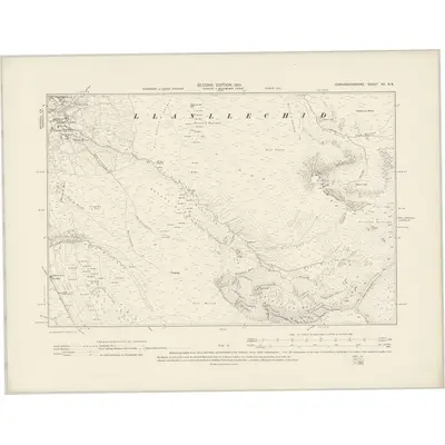 1899 Map of Caernarvonshire XII.SE, 1901 Print