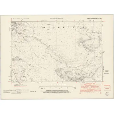 1948 Map of Caernarvonshire XII.SE, 1953 Print