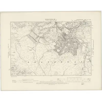 1899 Map of Caernarvonshire XII.SW, 1901 Print
