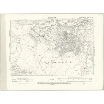 1912 Map of Caernarvonshire XII.SW, 1919 Print