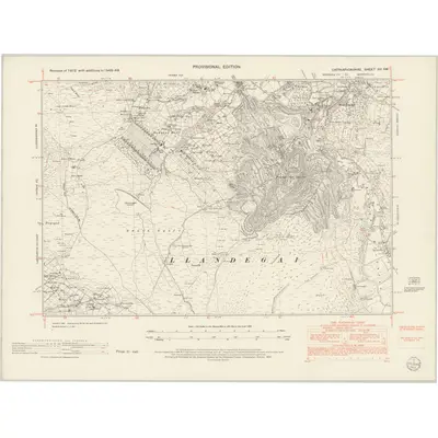1948 Map of Caernarvonshire XII.SW, 1954 Print