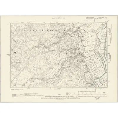 1899 Map of Caernarvonshire XIII.NE, 1901 Print