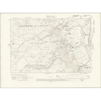 1912 Map of Caernarvonshire XIII.NE, 1919 Print