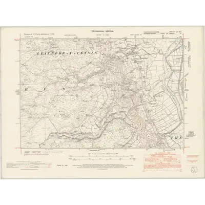 1948 Map of Caernarvonshire XIII.NE, 1954 Print