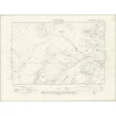 1912 Map of Caernarvonshire XIII.NW, 1919 Print