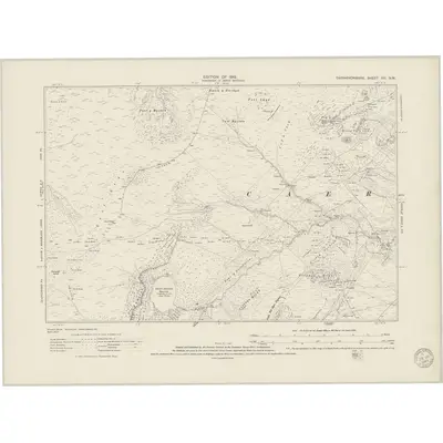 1912 Map of Caernarvonshire XIII.NW, 1949 Print