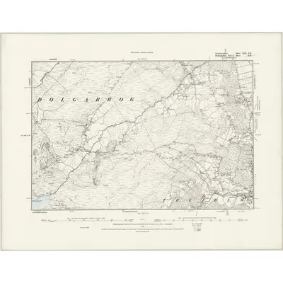 1887 Map of Caernarvonshire XIII.SE, 1888 Print