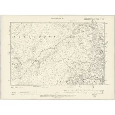 1899 Map of Caernarvonshire XIII.SE, 1901 Print