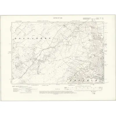 1912 Map of Caernarvonshire XIII.SE, 1919 Print