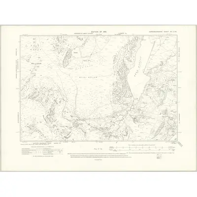 1912 Map of Caernarvonshire XIII.SW, 1916 Print