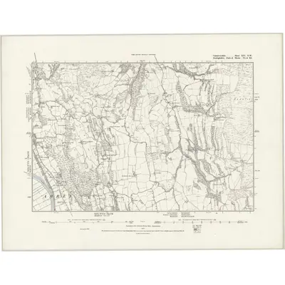 1887 Map of Caernarvonshire XIV.NW, 1889 Print