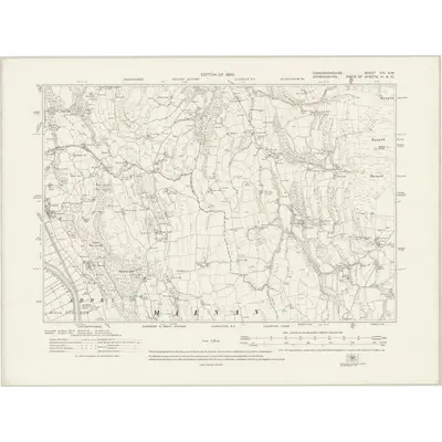1911 Map of Caernarvonshire XIV.NW, 1920 Print