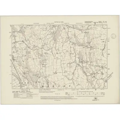 1911 Map of Caernarvonshire XIV.NW, 1948 Print