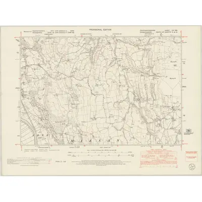 1949 Map of Caernarvonshire XIV.NW, 1953 Print