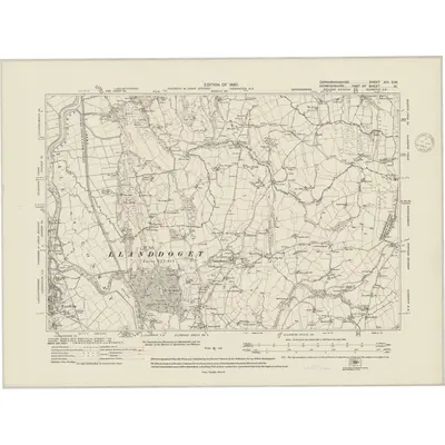 1911 Map of Caernarvonshire XIV.SW, 1948 Print
