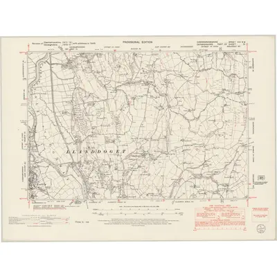 1949 Map of Caernarvonshire XIV.SW, 1953 Print