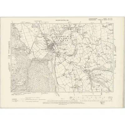 1899 Map of Caernarvonshire XIX.NW, 1901 Print
