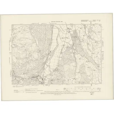 1899 Map of Caernarvonshire XIX.SW, 1901 Print
