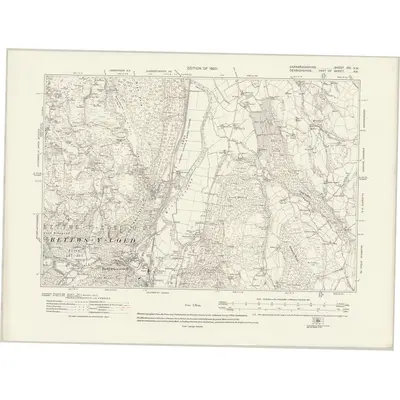 1911 Map of Caernarvonshire XIX.SW, 1920 Print