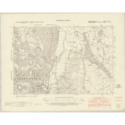 1949 Map of Caernarvonshire XIX.SW, 1954 Print