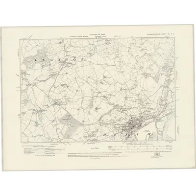 1914 Map of Caernarvonshire XL.NE, 1920 Print