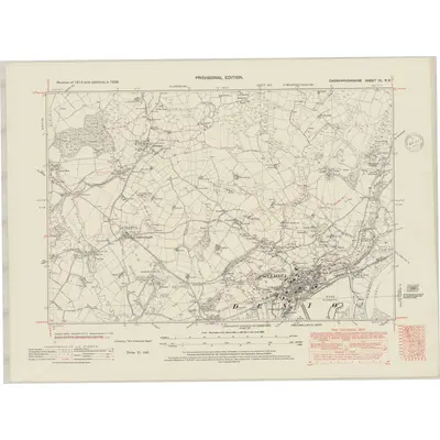 1938 Map of Caernarvonshire XL.NE, 1948 Print