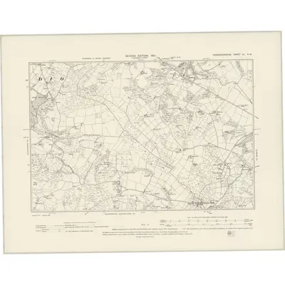 1899 Map of Caernarvonshire XL.NW, 1901 Print