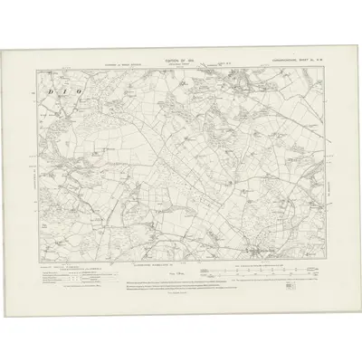1914 Map of Caernarvonshire XL.NW, 1919 Print