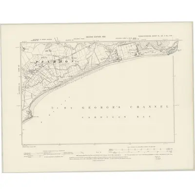 1899 Map of Caernarvonshire XL.SE & XLI.SW, 1901 Print